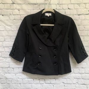 Anne Fontaine Black Normandine Double Breasted Blazer